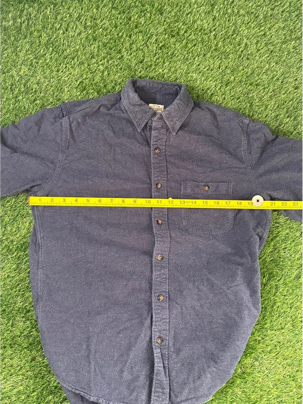 90s J.Crew 100% Cotton Navy Workshirt, Men's Medium